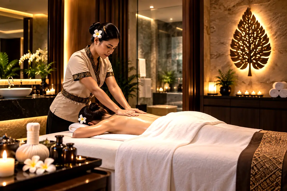 Private treatment room for a full body massage in Abu Dhabi